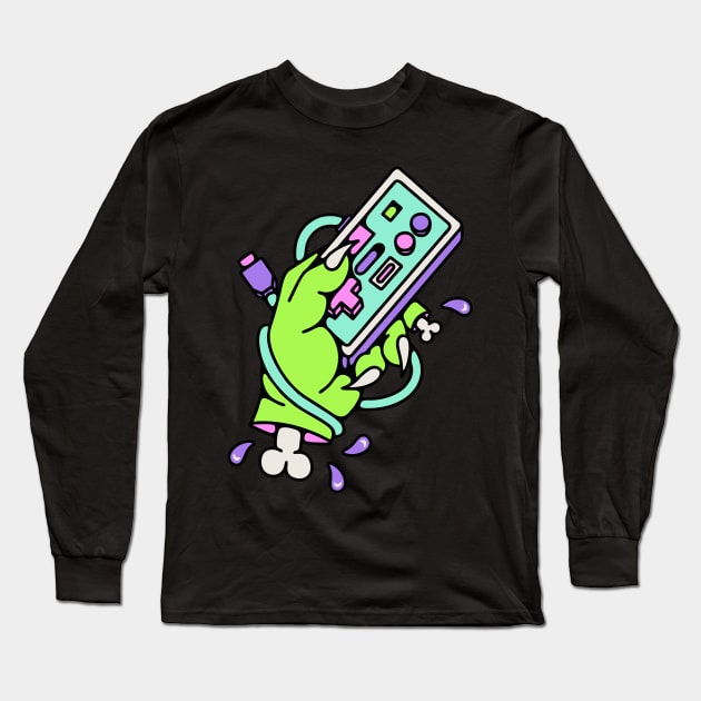 Hand zombie gamer Long Sleeve T-Shirt by Bojes Art